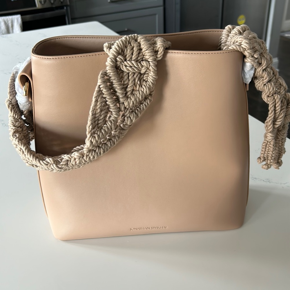 SIMKHAI Biscotti Tote with Britt Macrame Strap